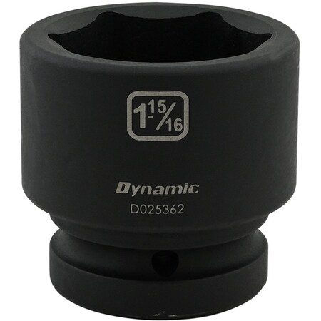 Dynamic 1" Drive Standard Socket, Black Phosphate, Tools 1-15/16" X 1" Drive, 6 Point Standard Length D025362